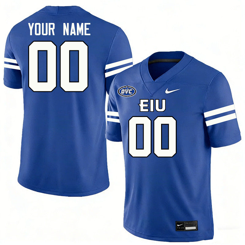 Custom Eastern Illinois Panthers Name And Number Football Jerseys-Blue